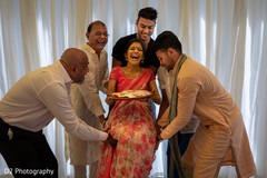 Maharani being lifted at her haldi party. Maharani being lifted at her haldi party.