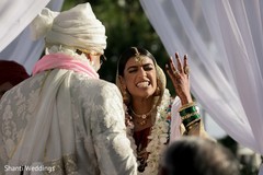Indian bride's expressive moment Indian bride's expressive moment