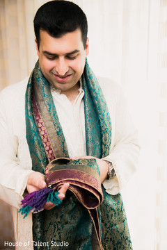 Indian groom getting ready for the bash Indian groom getting ready for the bash
