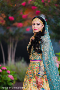 Indian bride wearing the traditional lengha Indian bride wearing the traditional lengha