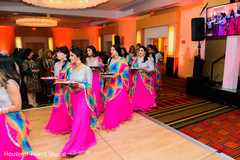 Indian newlyweds entering the venue Indian newlyweds entering the venue