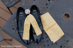 Marvelous Indian groom's shoes, watch and bowtie. Marvelous Indian groom's shoes, watch and bowtie.