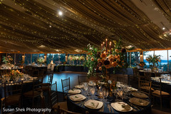 Elegant Indian wedding reception table set up. Elegant Indian wedding reception table set up.