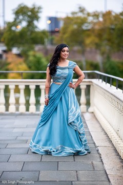 Bride posing with beautiful lengha Bride posing with beautiful lengha