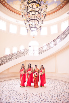 Maharani and bridesmaids posing for pictures Maharani and bridesmaids posing for pictures