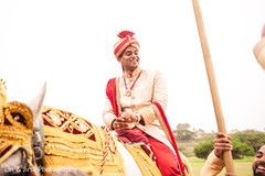 Indian groom during the fun baraat Indian groom during the fun baraat