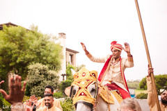Indian groom enjoying the baraat Indian groom enjoying the baraat