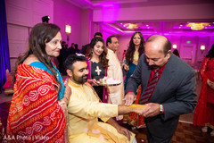 Indian groom with special guests Indian groom with special guests