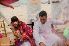 Indian bride and groom having fun Indian bride and groom having fun