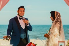 Indian groom delivering some words Indian groom delivering some words