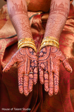 Elegant Indian bride bangles and mehndi art. Elegant Indian bride bangles and mehndi art.