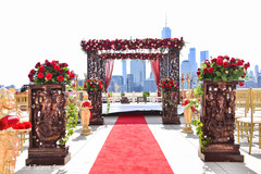 Dreamy mandap roses decoration. Dreamy mandap roses decoration.