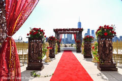 Elegant Indian wedding ceremony aisle decoration. Elegant Indian wedding ceremony aisle decoration.