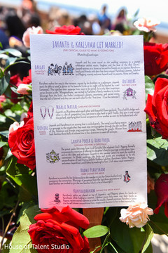 Closeup capture of Indian wedding ceremony printed guide. Closeup capture of Indian wedding ceremony printed guide.