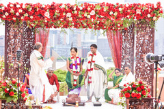 Adorable indian bride and groom at ceremony ritual. Adorable indian bride and groom at ceremony ritual.