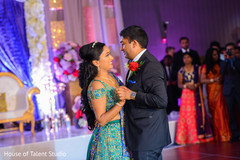 Indian couple romantic reception dance. Indian couple romantic reception dance.