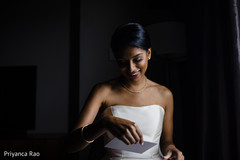 Indian bride reading the Raja's message Indian bride reading the Raja's message