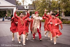 Indian groom with groomsmen at baraat capture. Indian groom with groomsmen at baraat capture.