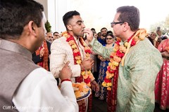 Indian grooms parent meeting with bride's relatives. Indian grooms parent meeting with bride's relatives.