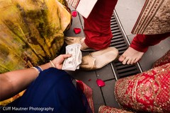Indian groom putting his mojaris. Indian groom putting his mojaris.