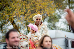 Indian groom looking neat during baraat Indian groom looking neat during baraat