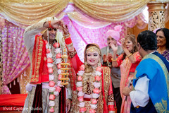 Indian bride and groom after the ceremony Indian bride and groom after the ceremony
