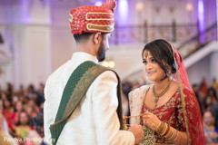 Indian bride and groom during the ceremony Indian bride and groom during the ceremony
