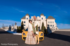 Indian bride and groom outdoors Indian bride and groom outdoors