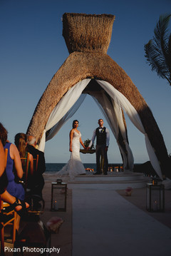 Enchanting indian bride and groom at wedding ceremony. Enchanting indian bride and groom at wedding ceremony.