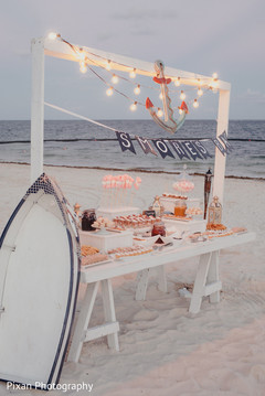Magnificent Indian wedding reception treats table. Magnificent Indian wedding reception treats table.