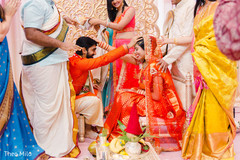 Indian bride and groom getting ready Indian bride and groom getting ready