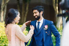 Indian groom and bride meeting Indian groom and bride meeting