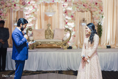 Indian groom delivering some words to the Maharani Indian groom delivering some words to the Maharani