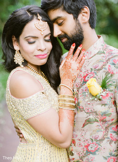 Indian bride and groom having a great time during pictures Indian bride and groom having a great time during pictures