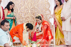 Indian couple during the ceremonial rituals Indian couple during the ceremonial rituals
