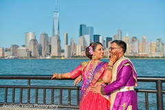 Indian bride and groom having a romantic moment Indian bride and groom having a romantic moment
