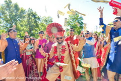 Raja having a great time during baraat Raja having a great time during baraat