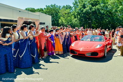 Indian bride and groom leaving the ceremony Indian bride and groom leaving the ceremony