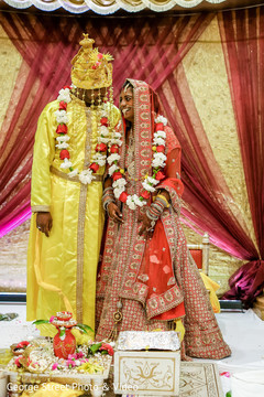 Indian couple at their wedding ceremony Indian couple at their wedding ceremony