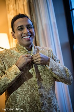 Indian groom preparing for the ceremony Indian groom preparing for the ceremony