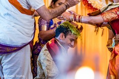 Indian groom during the rituals Indian groom during the rituals