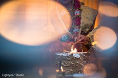 Indian couple during the sacred fire ceremony Indian couple during the sacred fire ceremony