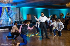 Indian groom and groomsmen performing Indian groom and groomsmen performing