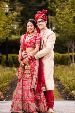 Heartwarming Indian bride and groom's first look. Heartwarming Indian bride and groom's first look.