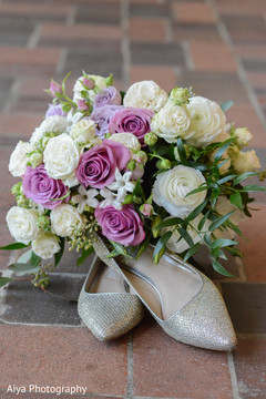 Indian bridal bouquet and shoes capture. Indian bridal bouquet and shoes capture.