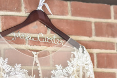Indian bridal white dress personalized hanger. Indian bridal white dress personalized hanger.