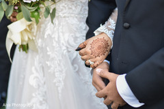Indian bride and groom's hands closeup. Indian bride and groom's hands closeup.