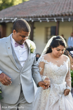 Indian bride and groom at their Christian wedding ceremony. Indian bride and groom at their Christian wedding ceremony.