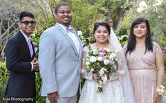Indian couple with family members. Indian couple with family members.