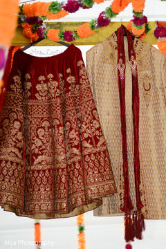 Incredible Indian bride and groom's traditional ceremony outfits. Incredible Indian bride and groom's traditional ceremony outfits.